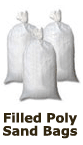 Filled Poly Sand Bags